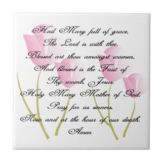 Hail Mary Prayer Tile