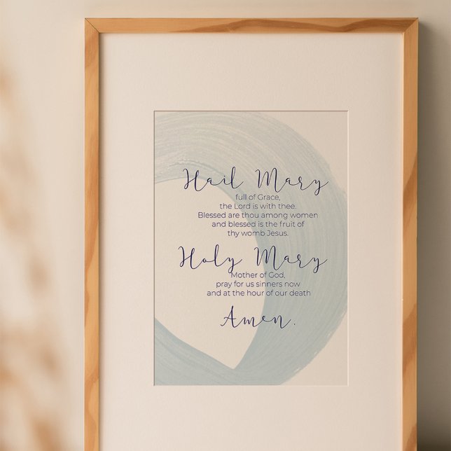 Hail Mary Prayer Wall Art (Creator Uploaded)