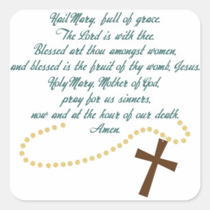 Hail Mary Square Sticker