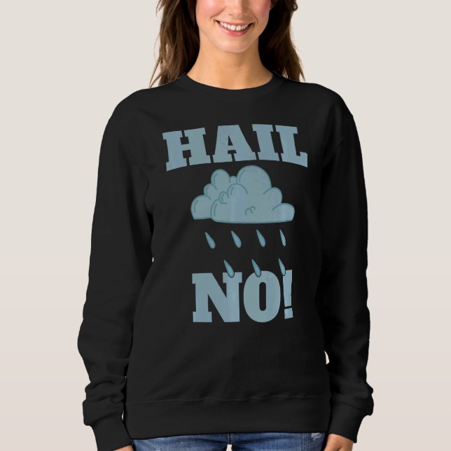 Hail No Weather Chaser Meteorology Sweatshirt (Front)