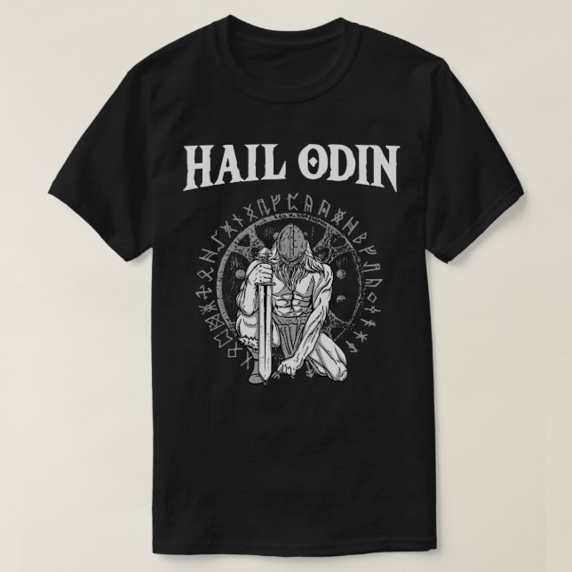 Hail Odin Viking Valhalla 2 T-Shirt (Design Front)