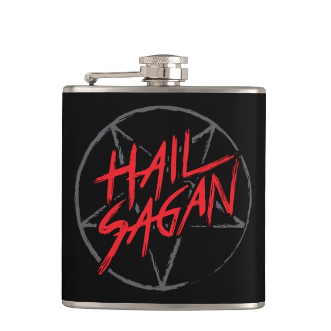 Hail Sagan Hip Flask (Front)
