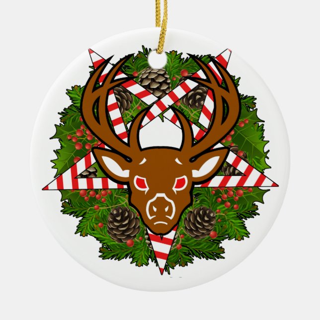 Hail Santa Ceramic Tree Decoration (Front)