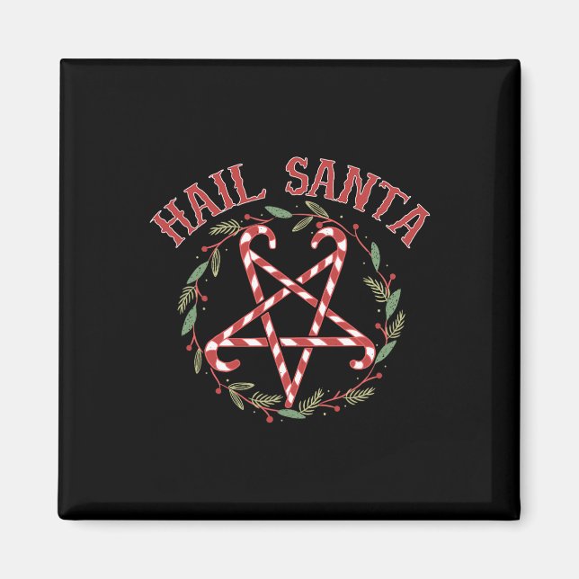 Hail Santa Christmas Krampus Clothing  Magnet (Front)