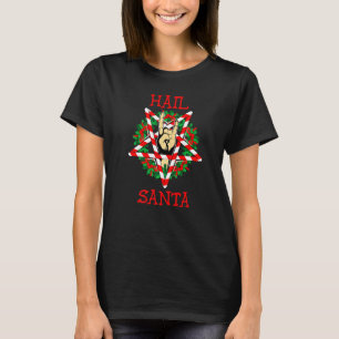 Hail Santa Claus Sleigher Christmas Rock Death Met T-Shirt