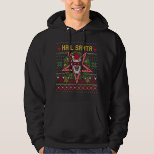 Hail Santa Funny Weird Christmas Design Hoodie
