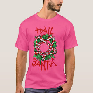 Hail Santa Heavy-Metal Christmas T-Shirt