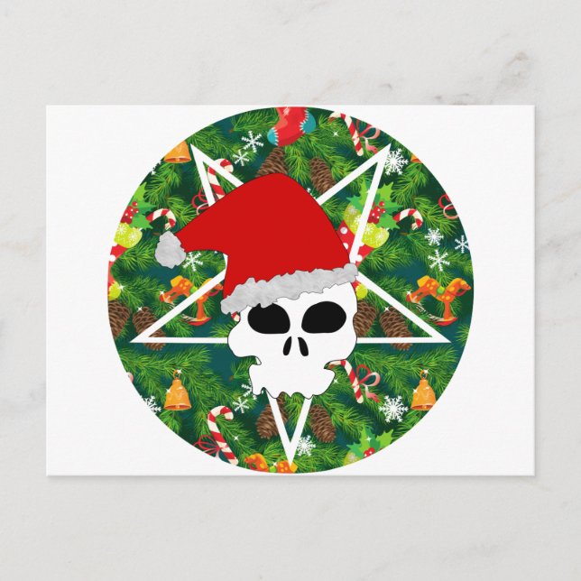 hail santa holiday postcard (Front)