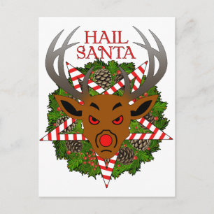 Hail Santa Holiday Postcard