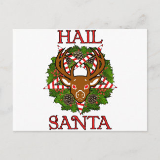 Hail Santa Holiday Postcard