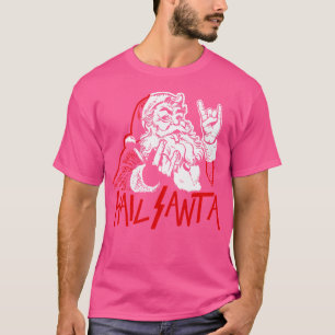 Hail Santa Sleigher Heavy Metal Christmas Xmas Roc T-Shirt