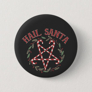 Hail Satan Christmas Krampus Xmas Devil Candy 6 Cm Round Badge