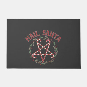 Hail Satan Christmas Krampus Xmas Devil Candy  Doormat