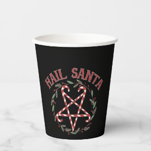 Hail Satan Christmas Krampus Xmas Devil Candy  Paper Cups