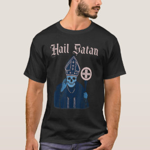Hail Satan Satanic Vintage Horror Church Devil Men T-Shirt