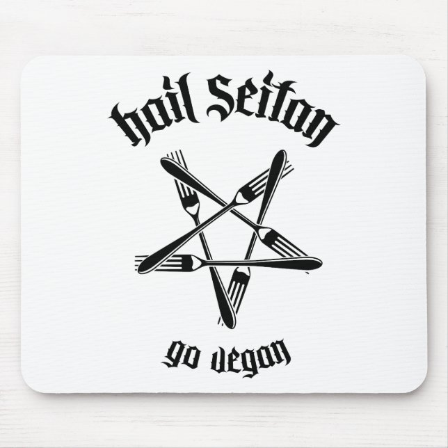 Hail Seitan 1.1 (black) Mouse Pad (Front)