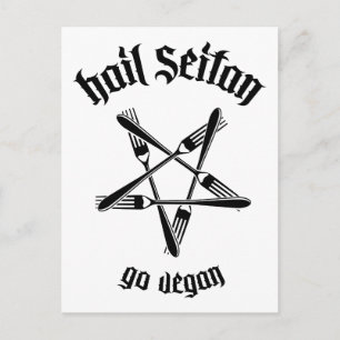 Hail Seitan 1.1 (black) Postcard
