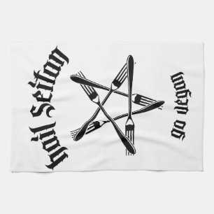 Hail Seitan 1.1 (black) Tea Towel