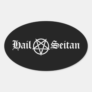 Hail Seitan Oval Sticker