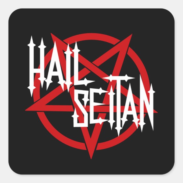 Hail Seitan Square Sticker (Front)