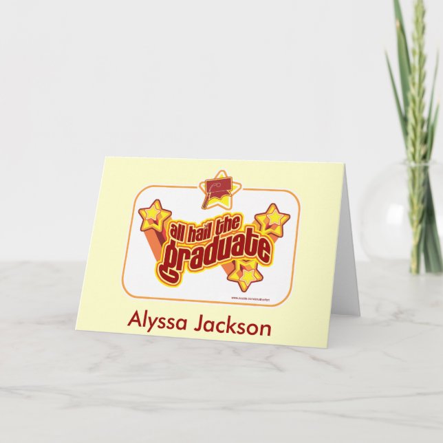 Hail the graduate card (Front)