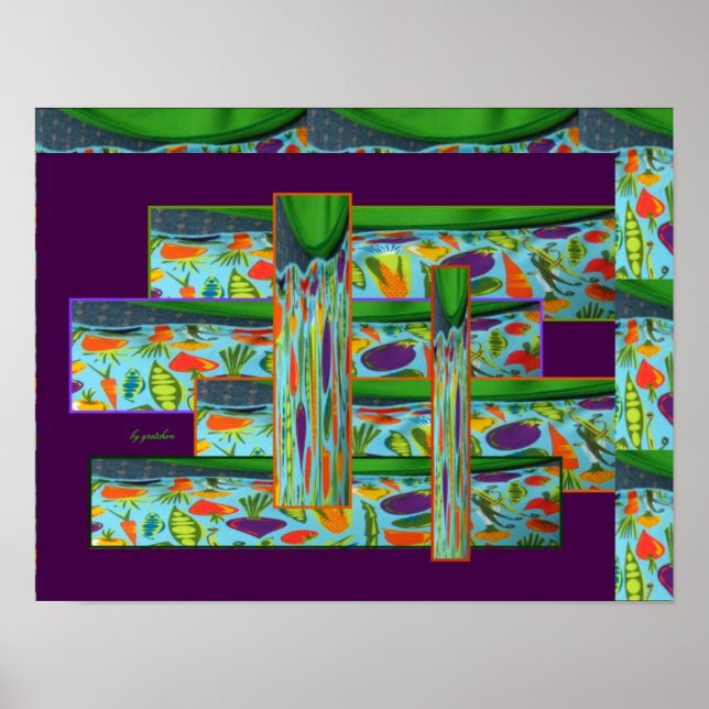 Hail to Veggies Collage Poster (Front)