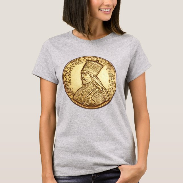 Haile Selassie Empire of Ethiopia Rasta Girl Shirt (Front)