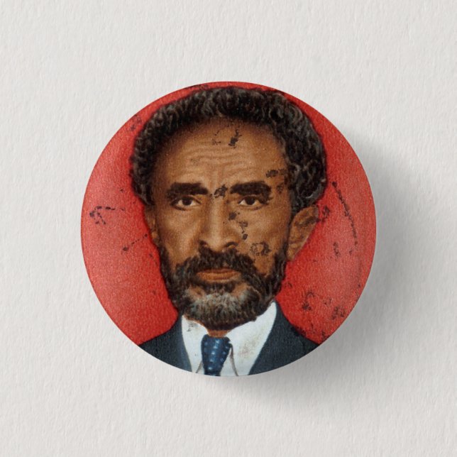 Haile Selassie Ethiopia Jah Rastafari Reggae Roots 3 Cm Round Badge (Front)