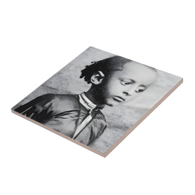 Haile Selassie Ethiopia Rasta Jah Rastafari Reggae Tile (Side)