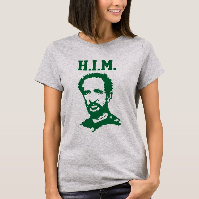 Haile Selassie - H.I.M. King - Reggae Rasta Shirt (Front)
