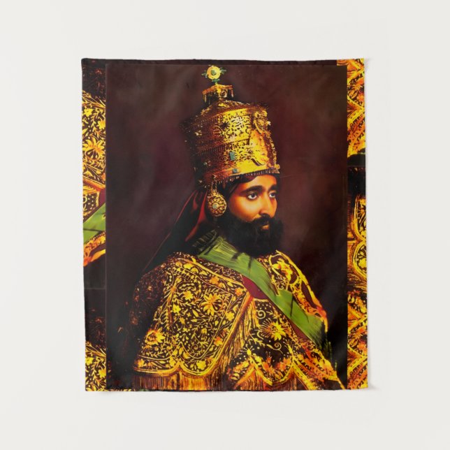 Haile Selassie HIM Jah Rastafari Tapestry (Front)