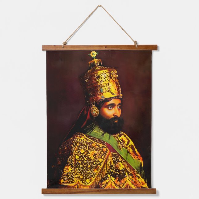 Haile Selassie HIM Jah Rastafari Wandteppich Hanging Tapestry (Front)