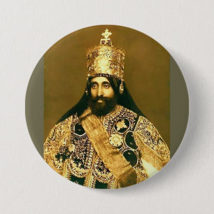 Haile selassie I button