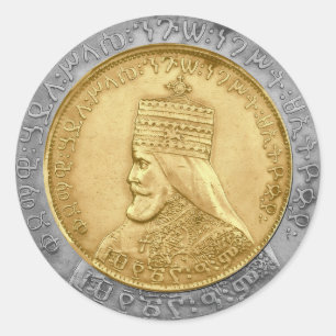 Haile Selassie I HIM Jah Rastafari Rasta Jah Bless Classic Round Sticker