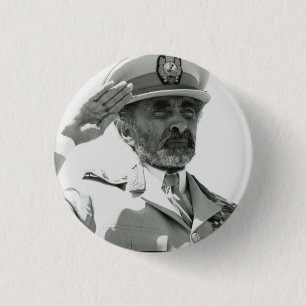 Haile Selassie I Jah Rastafari Reggae Rasta Button