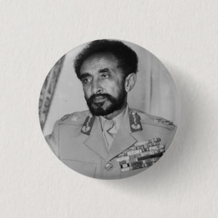 Haile Selassie - Jah - Messiah - Rastafari Button