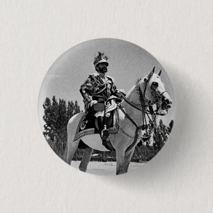 Haile Selassie - Jah - Messiah - Rastafari Button