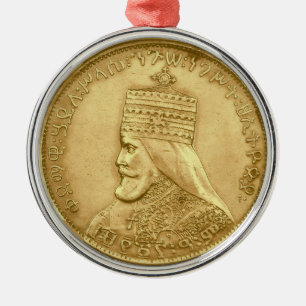 Haile Selassie Jah Rastafari Rasta Fotoskulptur Metal Tree Decoration