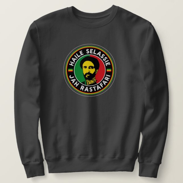 Haile Selassie Jah Rastafari Rasta Roots Sweater (Design Front)