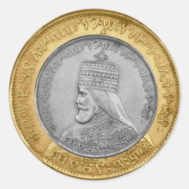 Haile Selassie Jah Rastafari Reggae Rasta Roots  Classic Round Sticker (Front)