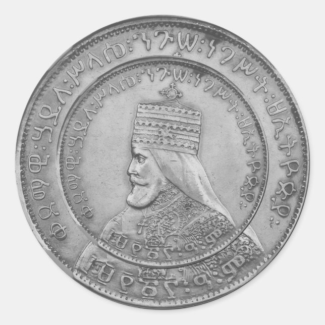 Haile Selassie Jah Rastafari Reggae Rasta Roots  Classic Round Sticker (Front)