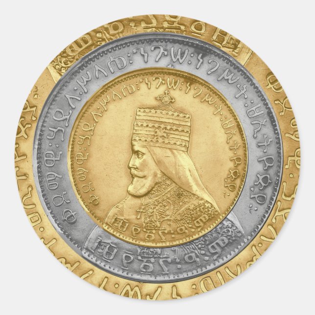 Haile Selassie Jah Rastafari Reggae Rasta Roots  Classic Round Sticker (Front)