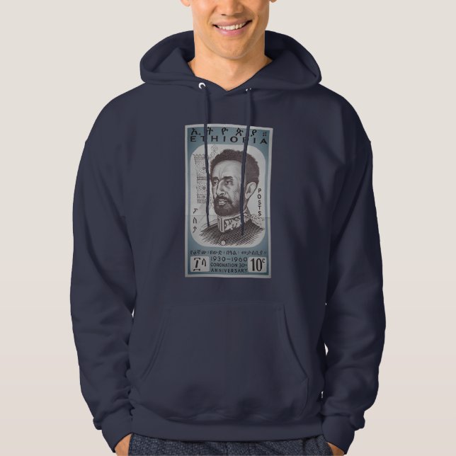 Haile Selassie Jah Rastafari Reggae Rasta Roots  Hoodie (Front)