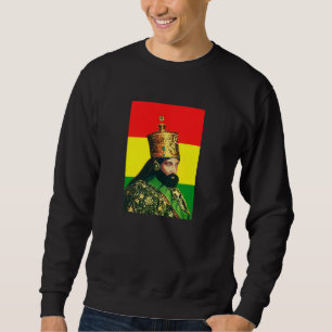Haile Selassie Jah Rastafari Reggae Rasta Roots Sweatshirt