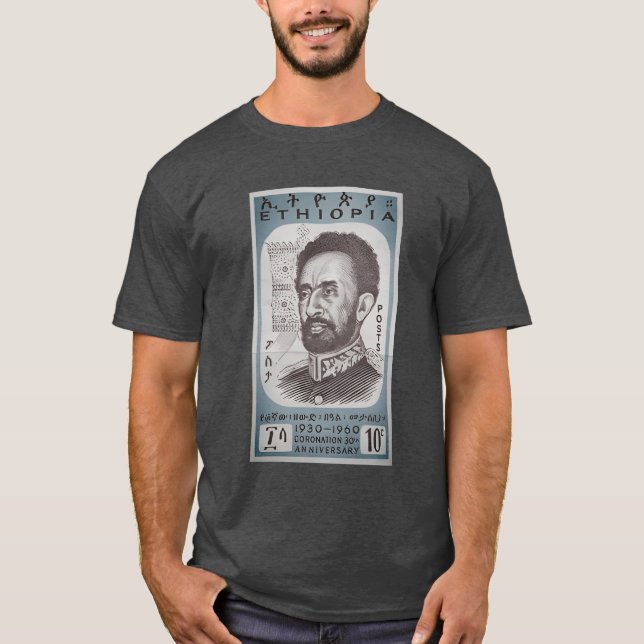 Haile Selassie Jah Rastafari Reggae Rasta Roots  T-Shirt (Front)