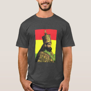 Haile Selassie Jah Rastafari Reggae Rasta Roots T-Shirt