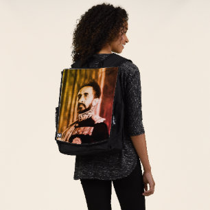 Haile Selassie - Jah Rastafari - Reggae Rucksack Backpack