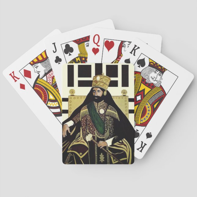 Haile Selassie - King of the Kings - Poker Cards (Back)