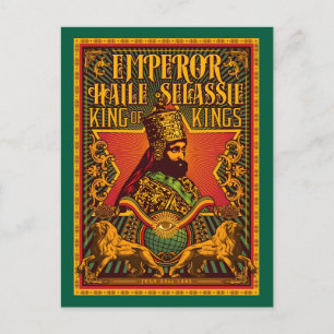 Haile Selassie Postcard Jah Rastafari Metal Print