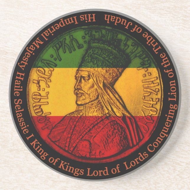 Haile Selassie Rasta Coasters (Front)